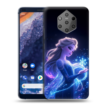 Силиконовый чехол на Nokia 9 PureView с принтом Холодное сердце Frozen