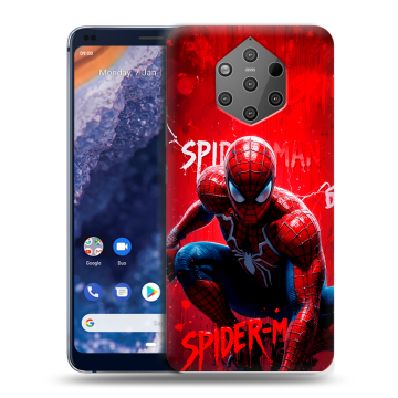 Силиконовый чехол на Nokia 9 PureView с принтом Spiderman Человек паук