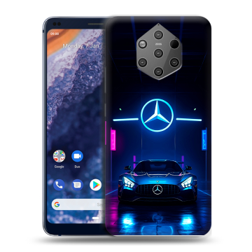 Силиконовый чехол на Nokia 9 PureView с принтом Mercedes Мерседес