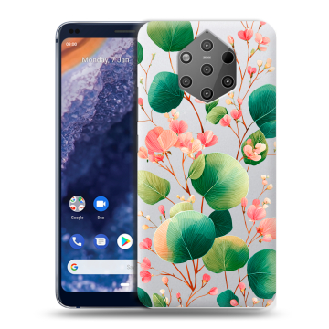 Силиконовый чехол на Nokia 9 PureView с принтом женский
