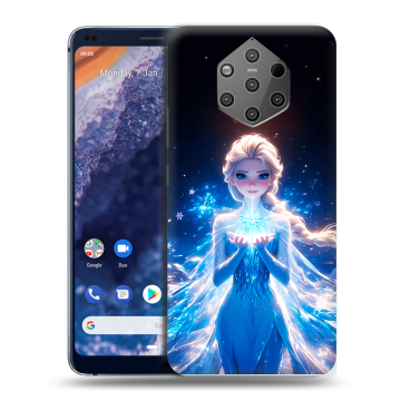 Силиконовый чехол на Nokia 9 PureView с принтом Холодное сердце Frozen