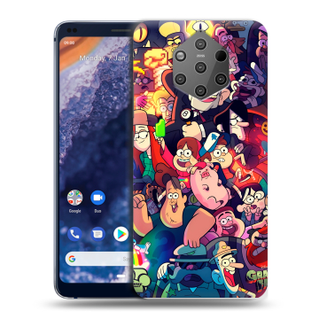 Силиконовый чехол на Nokia 9 PureView с принтом Gravity Falls Гравити Фолз
