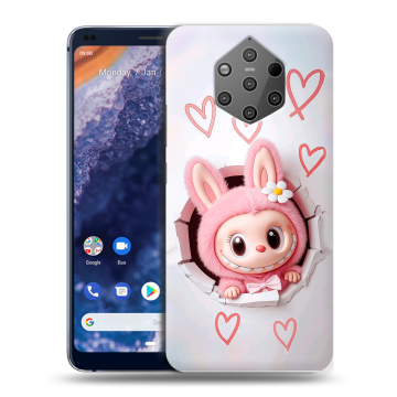 Силиконовый чехол на Nokia 9 PureView с принтом Labubu Лабубу