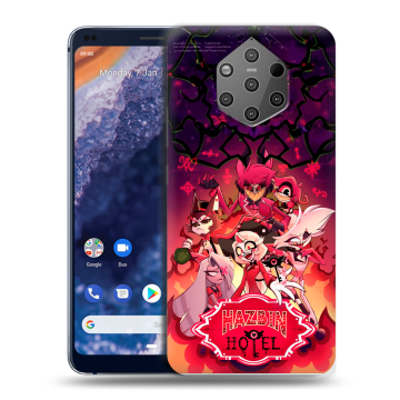 Силиконовый чехол на Nokia 9 PureView с принтом Hazbin Hotel Отель Хазбин