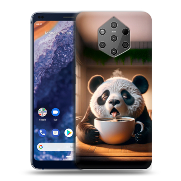 Силиконовый чехол на Nokia 9 PureView с принтом смешная панда