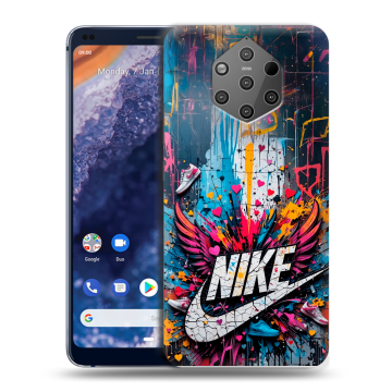 Силиконовый чехол на Nokia 9 PureView с принтом Nike Найк Силиконовый чехол на Nokia 9 PureView с принтом Nike Найк
