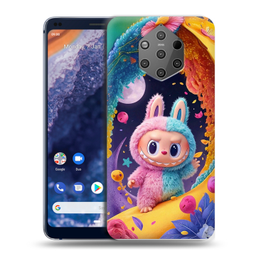 Силиконовый чехол на Nokia 9 PureView с принтом Labubu Лабубу Силиконовый чехол на Nokia 9 PureView с принтом Labubu Лабубу