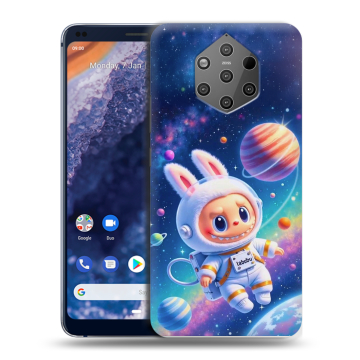 Силиконовый чехол на Nokia 9 PureView с принтом Labubu Лабубу