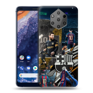 Силиконовый чехол на Nokia 9 PureView с принтом Messi Barcelona