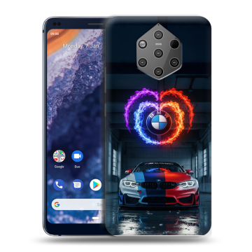Силиконовый чехол на Nokia 9 PureView с принтом BMW БМВ