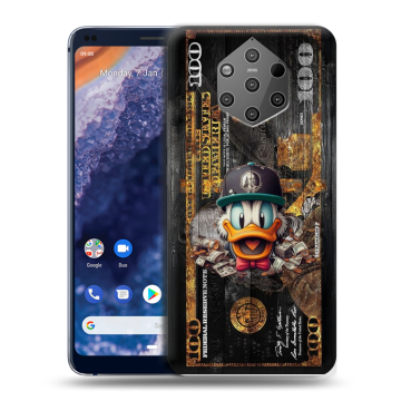 Силиконовый чехол на Nokia 9 PureView с принтом Дональд Дак Доллар