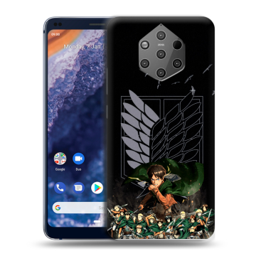Силиконовый чехол на Nokia 9 PureView с принтом Атака титанов