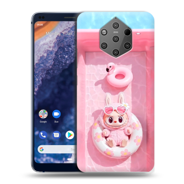 Силиконовый чехол на Nokia 9 PureView с принтом Labubu Лабубу