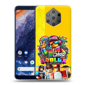 Силиконовый чехол на Nokia 9 PureView с принтом Roblox Роблокс