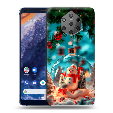 Силиконовый чехол на Nokia 9 PureView с принтом Новый год