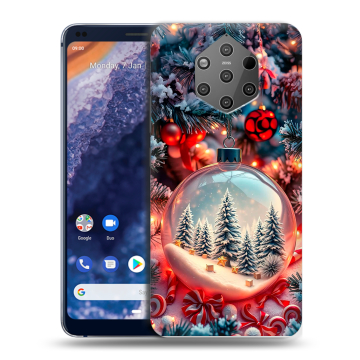 Силиконовый чехол на Nokia 9 PureView с принтом Новый год