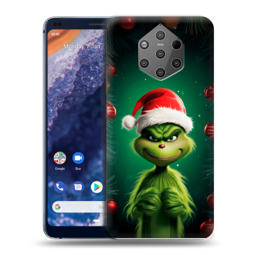 Силиконовый чехол на Nokia 9 PureView с принтом Гринч Новый год Рождество
