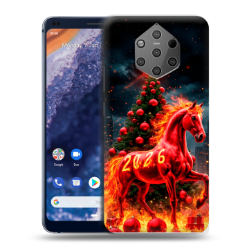 Силиконовый чехол на Nokia 9 PureView с принтом Новый год