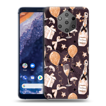 Силиконовый чехол на Nokia 9 PureView с принтом Новый год