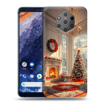 Силиконовый чехол на Nokia 9 PureView с принтом Новый год