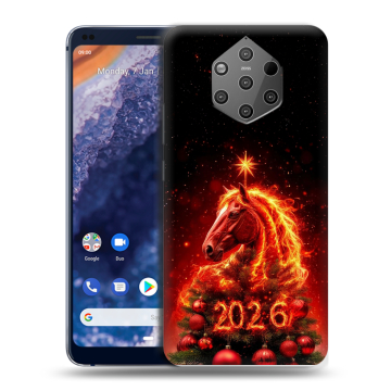 Силиконовый чехол на Nokia 9 PureView с принтом Новый год
