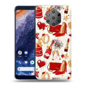 Силиконовый чехол на Nokia 9 PureView с принтом Новый год
