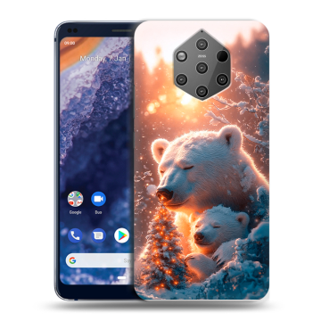 Силиконовый чехол на Nokia 9 PureView с принтом Новый год