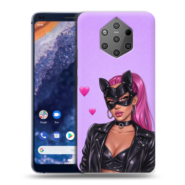 Силиконовый чехол на Nokia 9 PureView с принтом женский