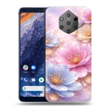 Силиконовый чехол на Nokia 9 PureView с принтом женский