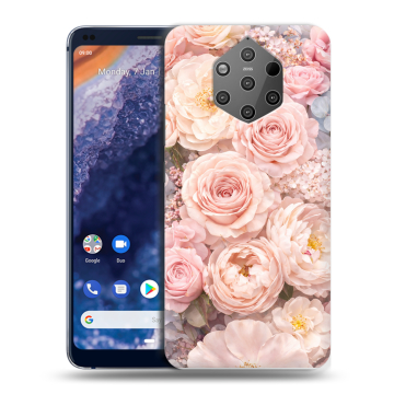 Силиконовый чехол на Nokia 9 PureView с принтом женский