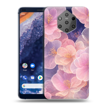 Силиконовый чехол на Nokia 9 PureView с принтом женский