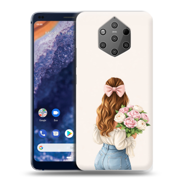 Силиконовый чехол на Nokia 9 PureView с принтом женский
