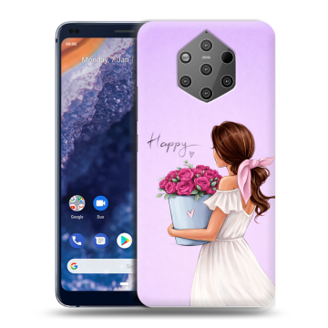 Силиконовый чехол на Nokia 9 PureView с принтом женский