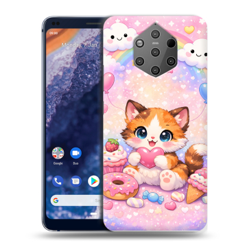 Силиконовый чехол на Nokia 9 PureView с принтом для девочек