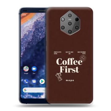 Силиконовый чехол на Nokia 9 PureView с принтом женский