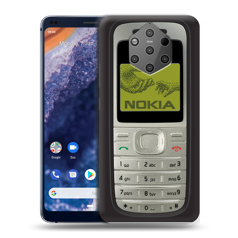 Пластиковый чехол на Nokia 9 PureView с принтом Ретро Нокия Пластиковый чехол на Nokia 9 PureView с принтом Ретро Нокия