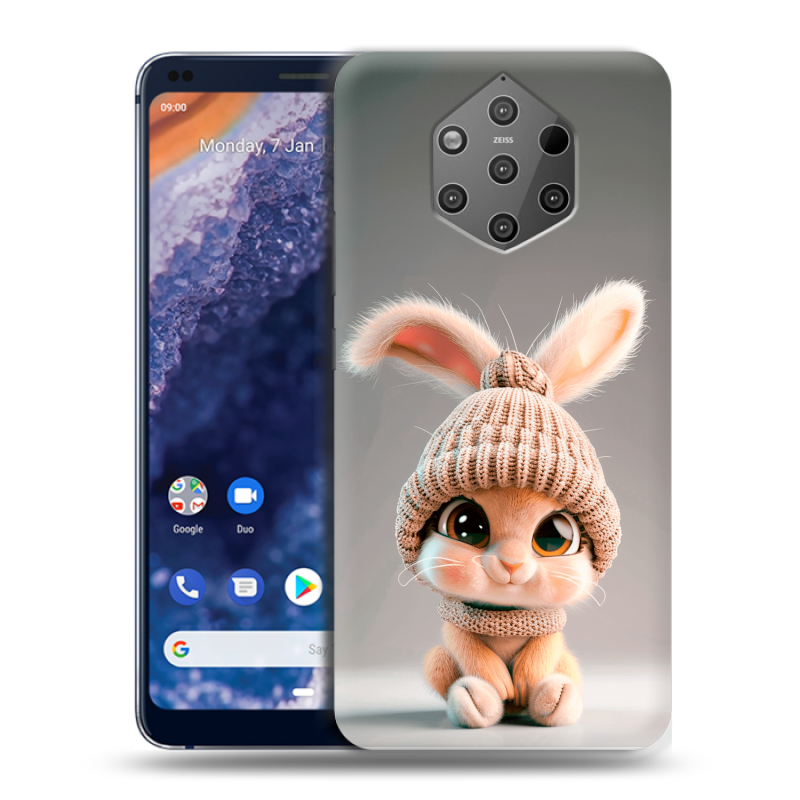 Силиконовый чехол на Nokia 9 PureView с принтом Кролик Силиконовый чехол на Nokia 9 PureView с принтом Кролик