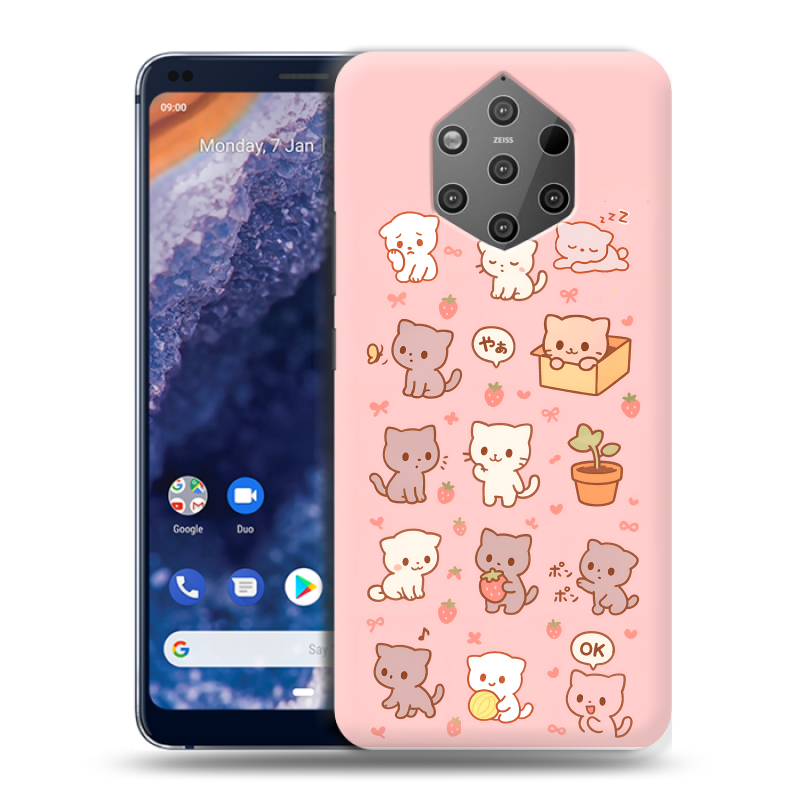 Пластиковый чехол на Nokia 9 PureView с принтом Hello Kitty Хелоу Кити Пластиковый чехол на Nokia 9 PureView с принтом Hello Kitty Хелоу Кити