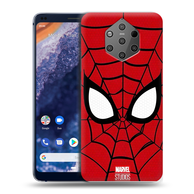 Пластиковый чехол на Nokia 9 PureView с принтом человек паук spiderman Пластиковый чехол на Nokia 9 PureView с принтом человек паук spiderman