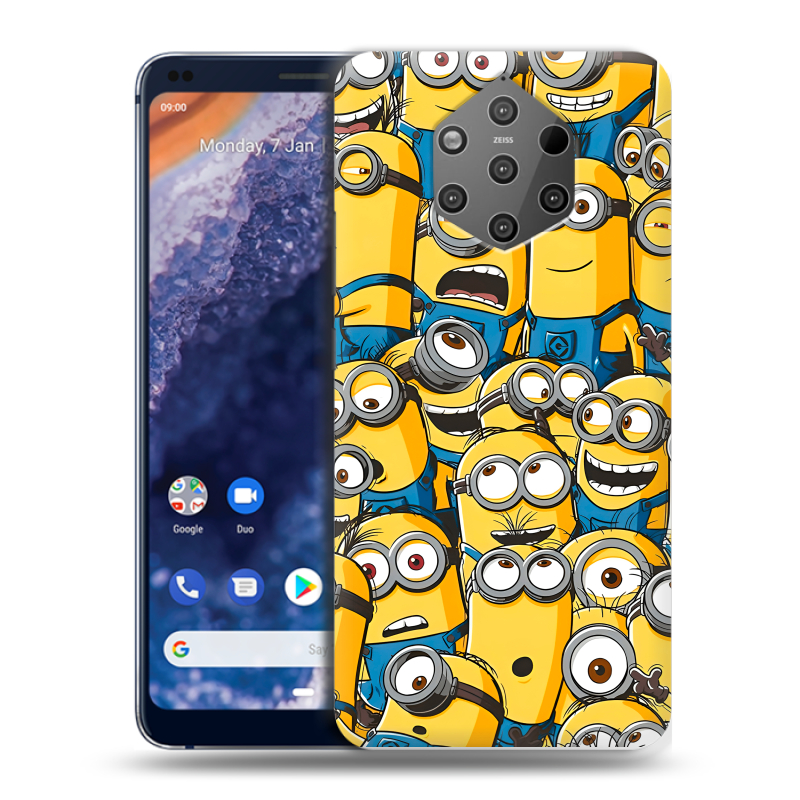 Пластиковый чехол на Nokia 9 PureView с принтом Миньоны Пластиковый чехол на Nokia 9 PureView с принтом Миньоны
