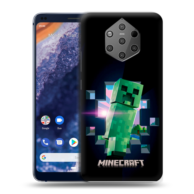 Пластиковый чехол на Nokia 9 PureView с принтом Майнкрафт Minecraft Пластиковый чехол на Nokia 9 PureView с принтом Майнкрафт Minecraft