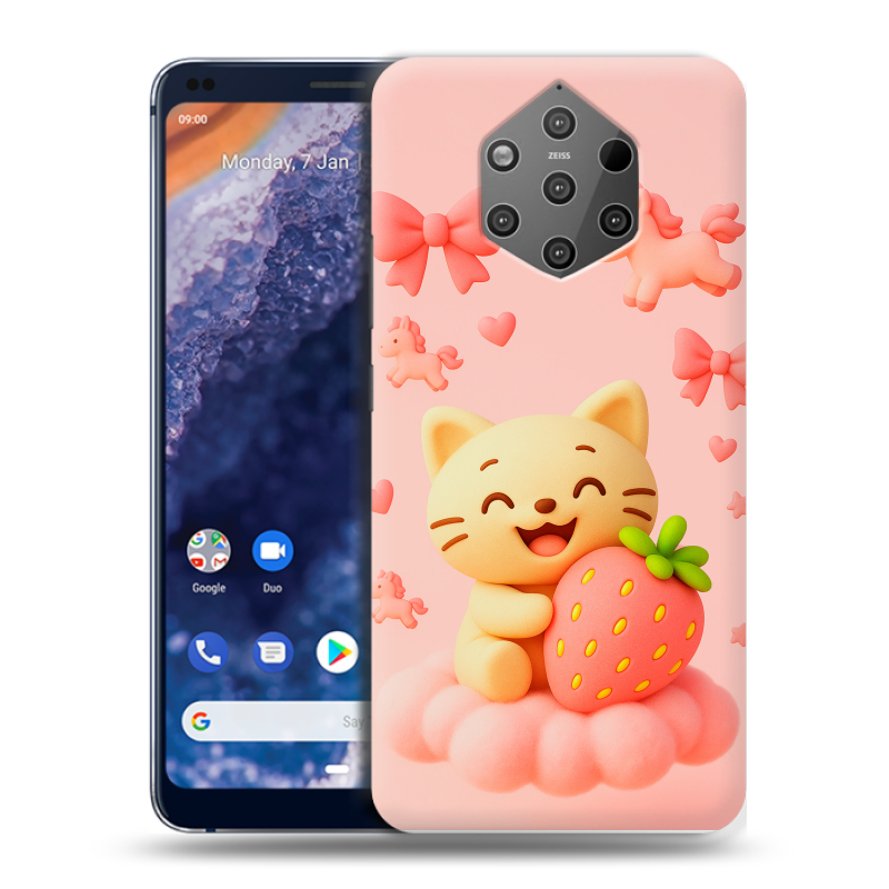 Пластиковый чехол на Nokia 9 PureView с принтом для девочек Пластиковый чехол на Nokia 9 PureView с принтом для девочек
