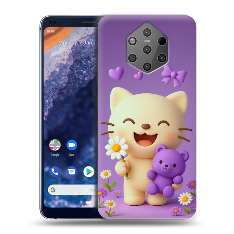 Пластиковый чехол на Nokia 9 PureView с принтом для девочек Пластиковый чехол на Nokia 9 PureView с принтом для девочек