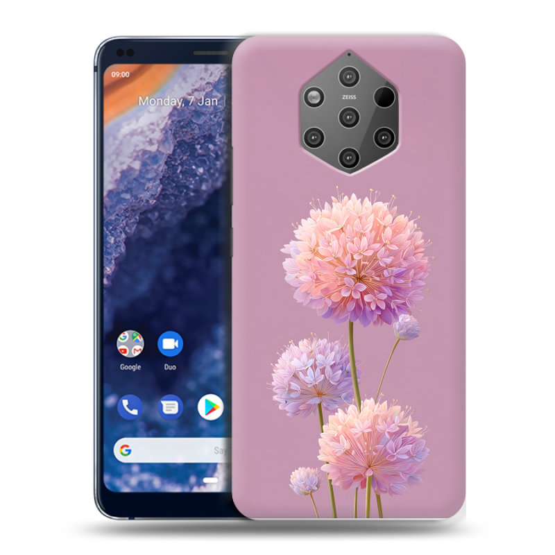 Пластиковый чехол на Nokia 9 PureView с принтом Цветы Пластиковый чехол на Nokia 9 PureView с принтом Цветы