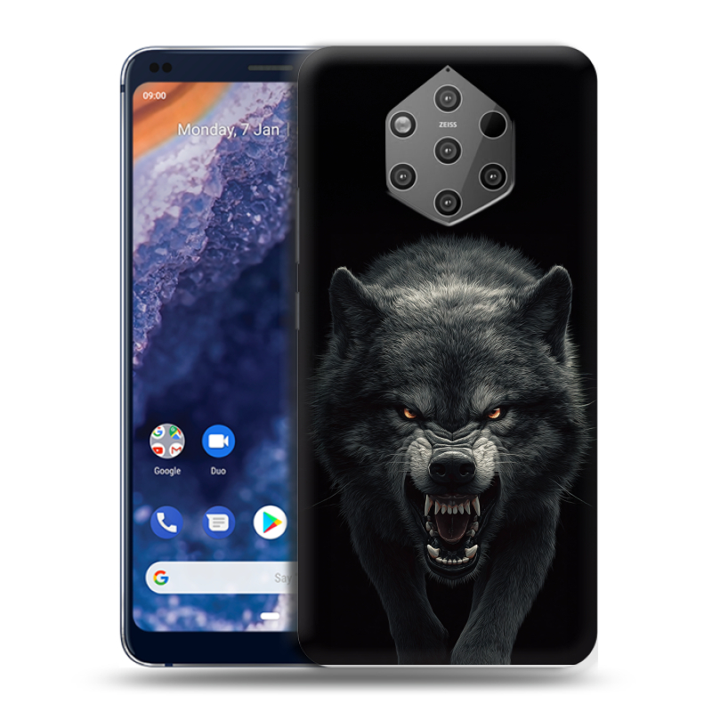 Пластиковый чехол на Nokia 9 PureView с принтом Волк Пластиковый чехол на Nokia 9 PureView с принтом Волк