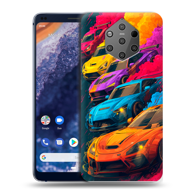Пластиковый чехол на Nokia 9 PureView с принтом Тачки Пластиковый чехол на Nokia 9 PureView с принтом Тачки