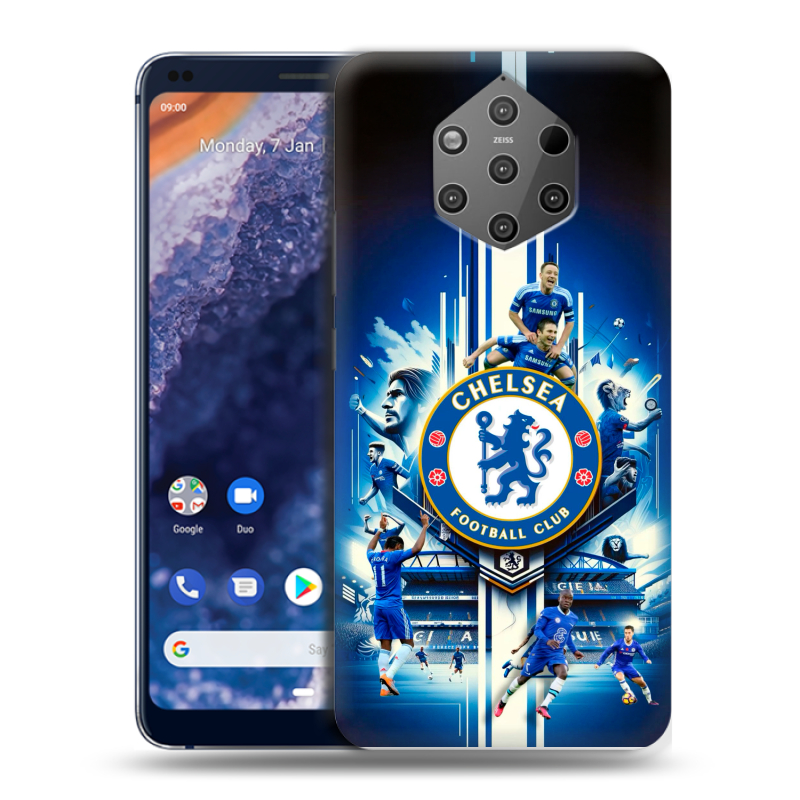 Силиконовый чехол на Nokia 9 PureView с принтом Chelsea Челси Силиконовый чехол на Nokia 9 PureView с принтом Chelsea Челси