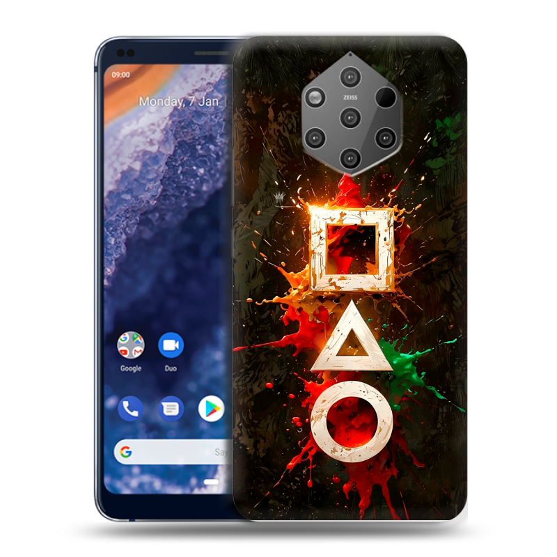Силиконовый чехол на Nokia 9 PureView с принтом Squid Game Игра кальмара Силиконовый чехол на Nokia 9 PureView с принтом Squid Game Игра кальмара