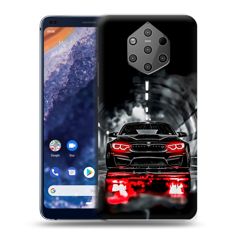 Пластиковый чехол на Nokia 9 PureView с принтом BMW БМВ Пластиковый чехол на Nokia 9 PureView с принтом BMW БМВ