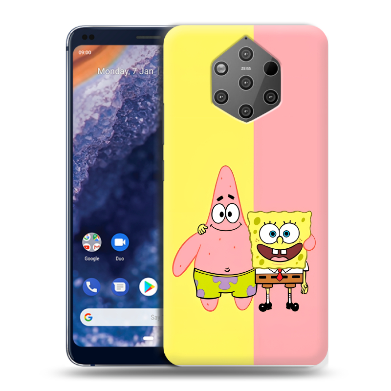 Пластиковый чехол на Nokia 9 PureView с принтом Спанч боб Спанчбоб Пластиковый чехол на Nokia 9 PureView с принтом Спанч боб Спанчбоб